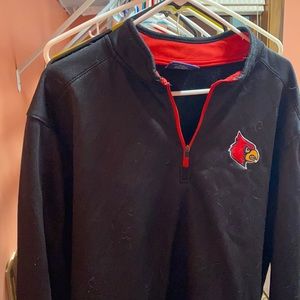 U of L cardinals long sleeve quarter zip pullover